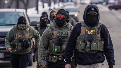 Federal agents conduct immigration enforcement operations in Minneapolis, Minnesota, February 5, 2026.