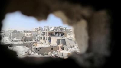 Damaged buildings in the old city of Raqqa, Syria, August 19, 2017. REUTERS/Zohra Bensemra