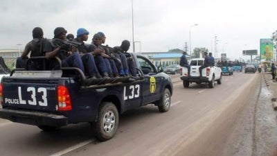 Congolese police taking part in the first Operation Likofi in Kinshasa, December 2, 2013.