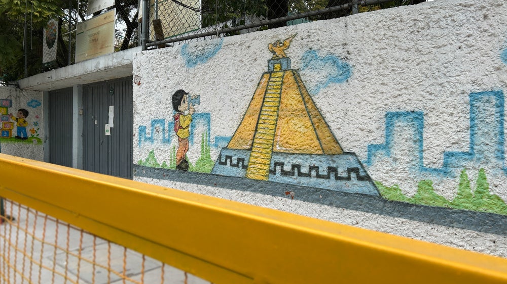A mural in a school