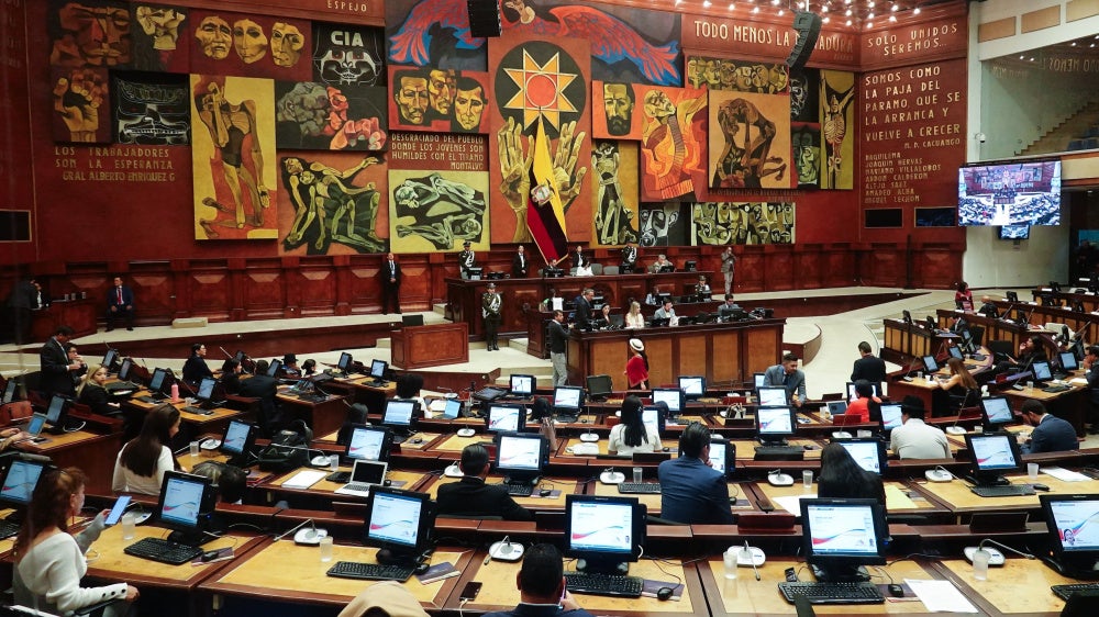 Ecuador's National Assembly in Quito on October 23, 2024. 