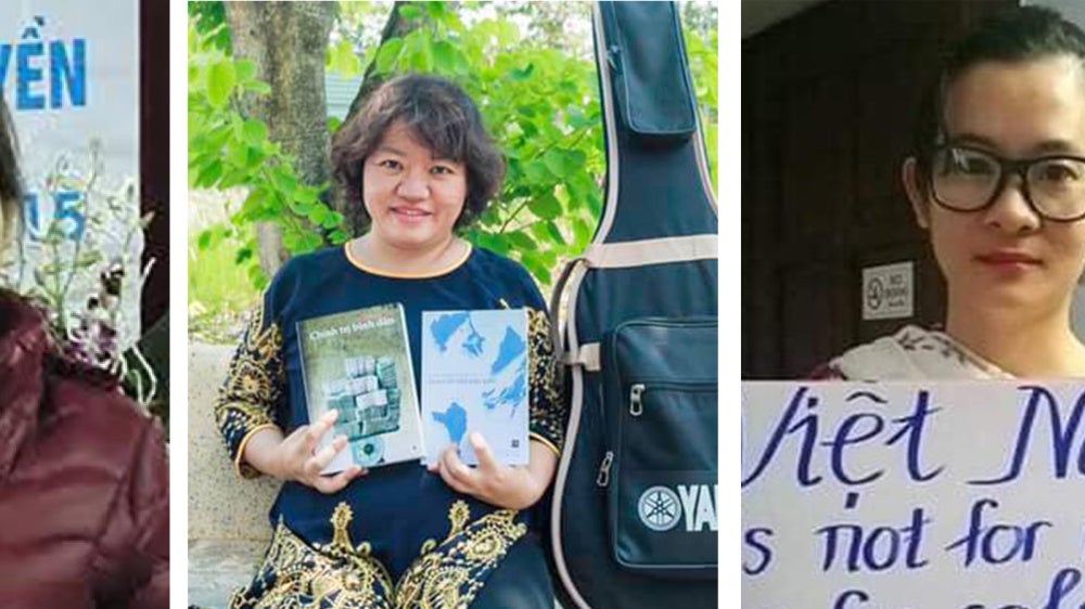 Left to right: Hoang Thi Hong Thai, Can Thi Theu, Pham Doan Trang, and Dinh Thi Thu Thuy. 