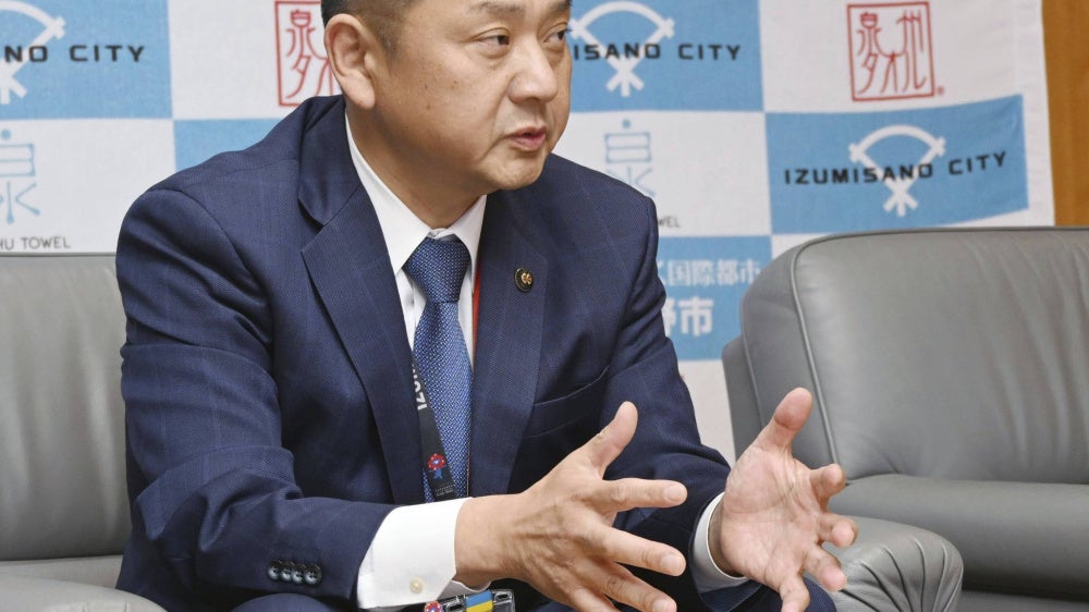 Hiroyasu Chiyomatsu, mayor of Izumisano in Osaka Prefecture, explains the policy of setting up a “baby hatch,” which enables parents to anonymously leave infants they are unable to care for, May 29, 2025.