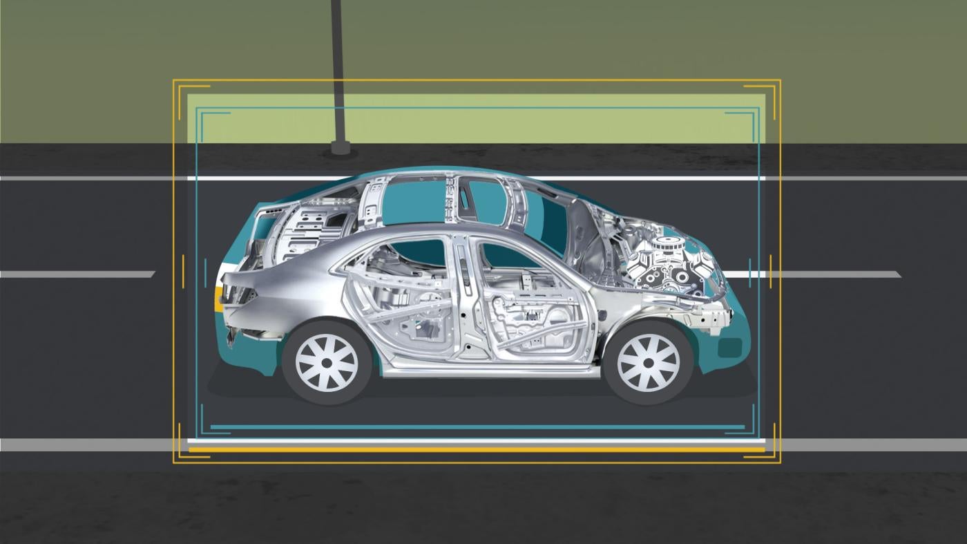 Illustration of a car frame