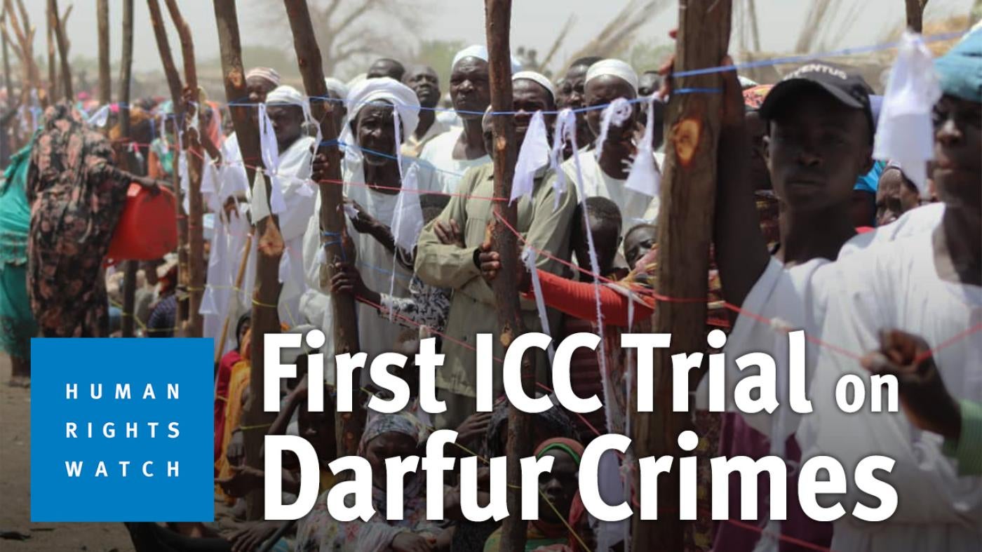 People in Darfur during first ICC visit 