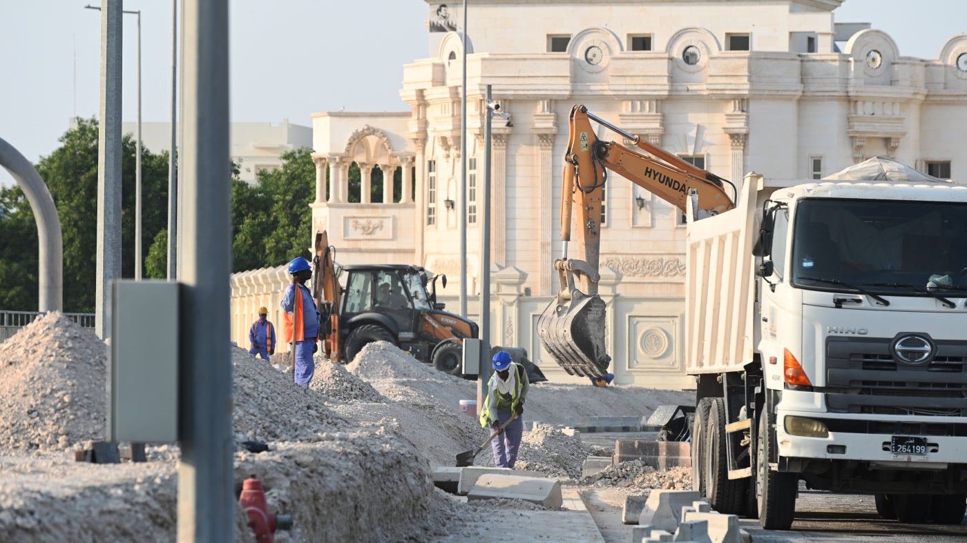 Migrant workers in Qatar, October 7, 2022.