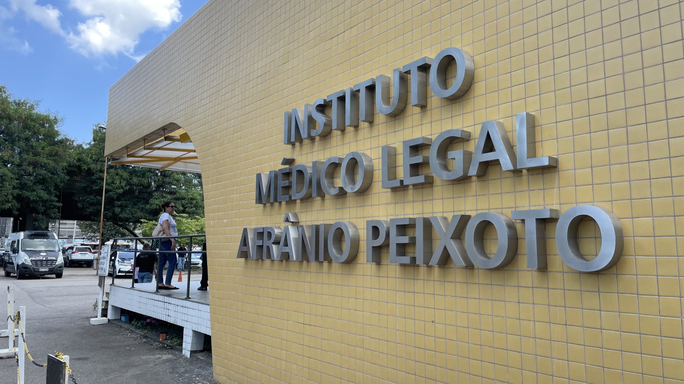 Foto da fachada do Instituto Médico Legal do Rio de Janeiro