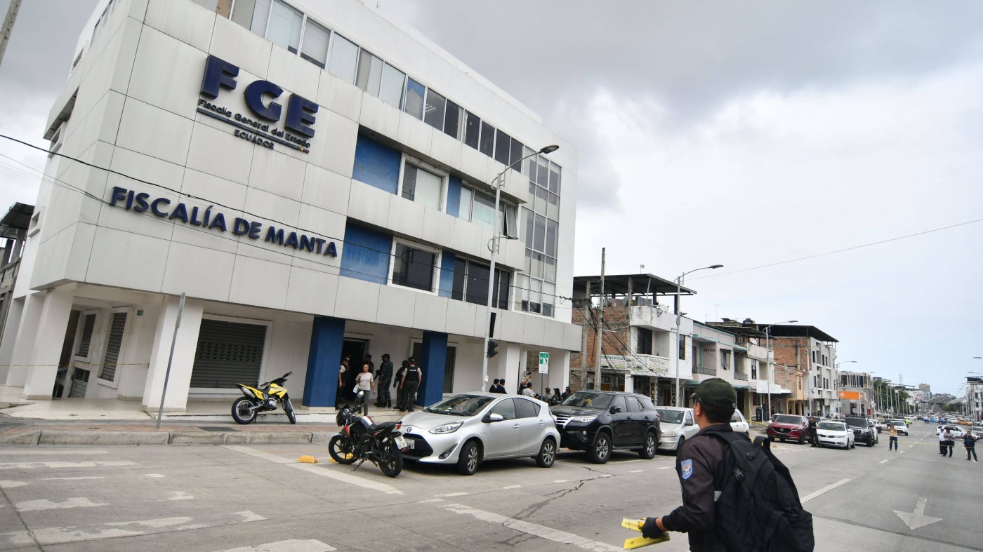 Offices of the Attorney General’s Office in Manta, Ecuador, January 29, 2024.