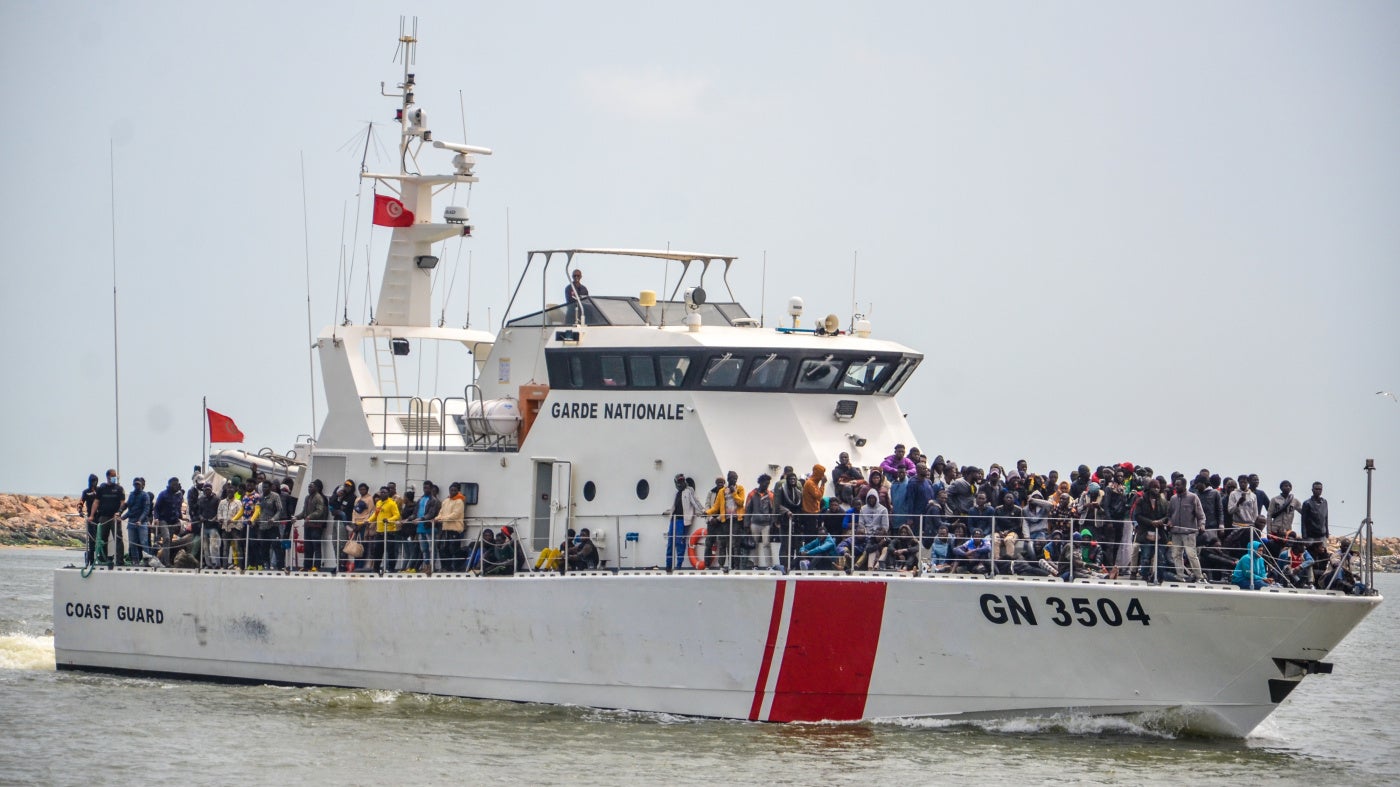 A Tunisian National Guard operation against migrants seeking to reach Europe via the Mediterranean Sea in Sfax, Tunisia, June 8, 2023.