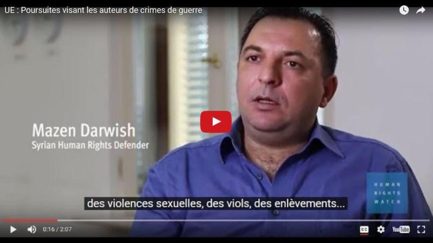 Vidéo "UE : Poursuites visant les auteurs de crimes de guerre"
