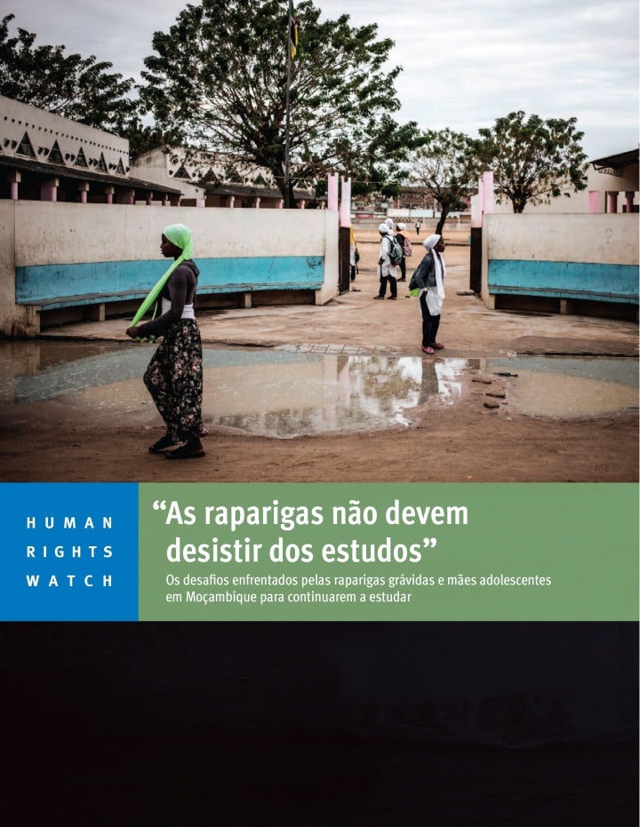 Mozambique pregnant girls education report cover Portuguese
