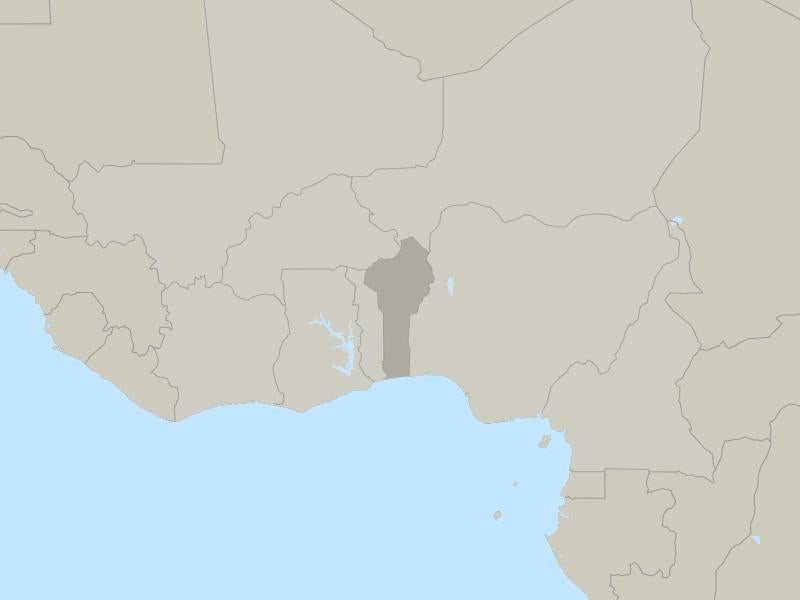 Benin country page map