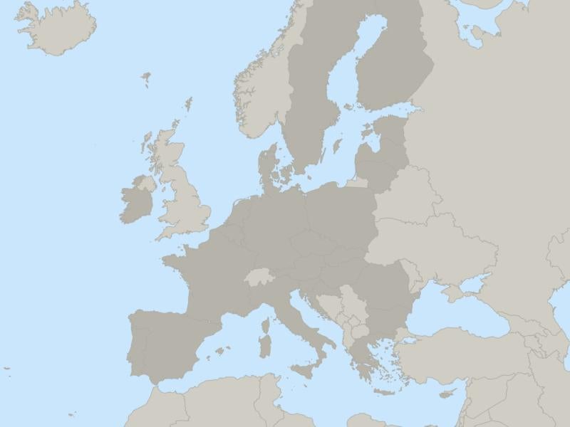 Map showing European Union members
