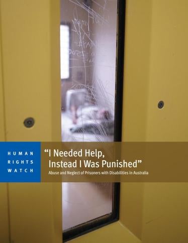 Human Rights Watch report on abuse and neglect of prisoners with disabilities in Australia