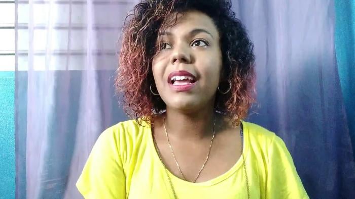 Screenshot from a video showing Ruhama Fern&aacute;ndez.&nbsp;