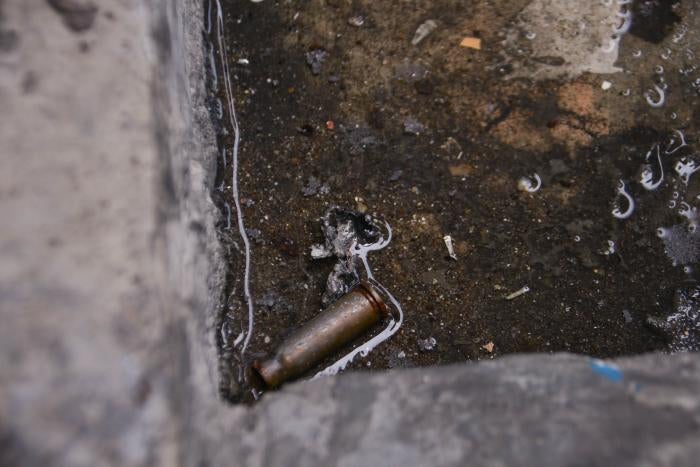 The Lagos Panel Of Inquiry finds bullet shells during their Visits to Lekki Toll Gate on October 30, 2020. 