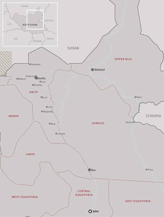 map of south sudan and regional countries