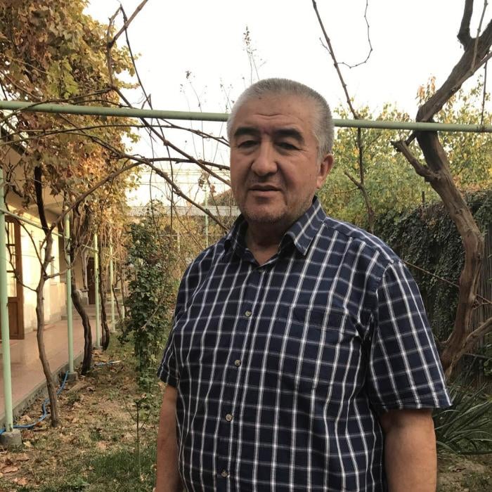 Uzbek author Nurullo Otakhanov, currently under house arrest, having returned to Uzbekistan from Turkey in September 2017 only to face arrest at the airport on &ldquo;extremism charges&rdquo;. Tashkent.