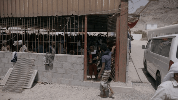 Buraika detention facility for migrants in Aden governorate, Yemen. &copy; 2018 VICE News Tonight on HBO