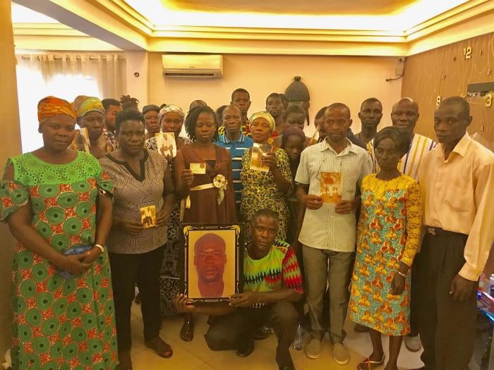 Families of massacre victims, in Kumasi Ghana, April 2018.
