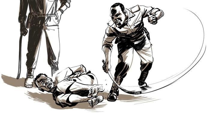 Detainees said guards at al-Karareem detention center beat them on the soles of their feet. 