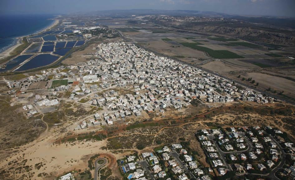 Jisr al-Zarqa, the only Palestinian town in Israel on the Mediterranean.