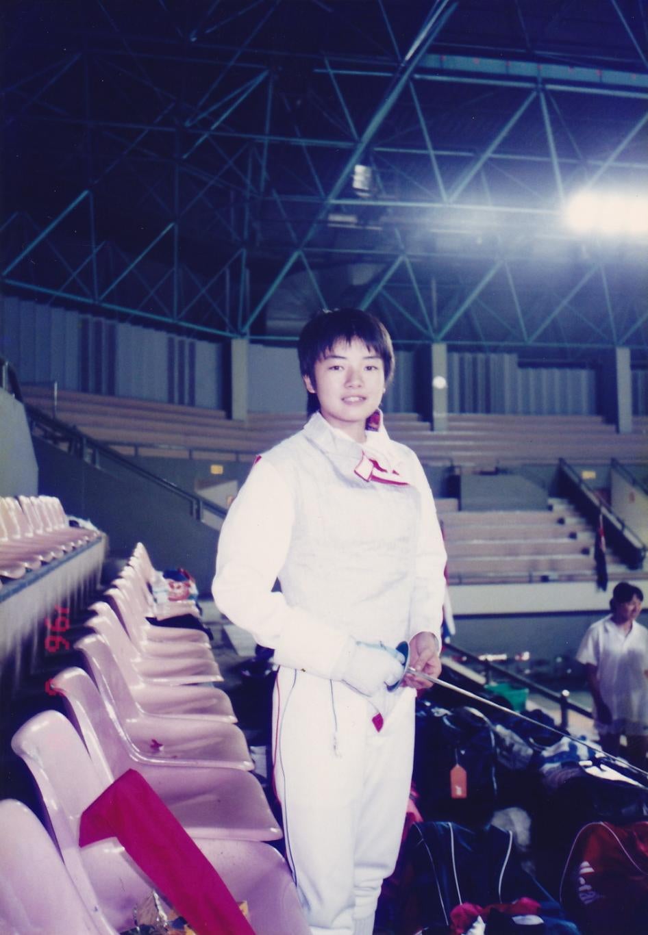 Fumino when he was a fencer for the Japanese national team