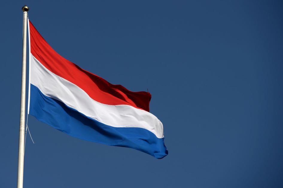 The Dutch flag flies at the parliament in The Hague, Netherlands, March 16, 2017.