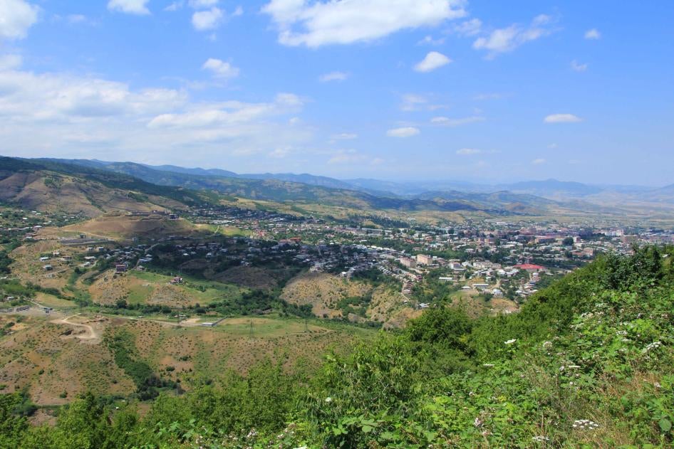 View of Stepanakert/Khankendi, Nagorno-Karabakh administrative center.
