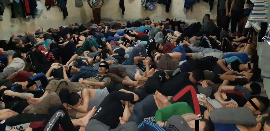 Juveniles’ cell at Tal Kayf prison, taken in April 2019 and shared confidentially with Human Rights Watch, shows extreme overcrowding at the prison.
