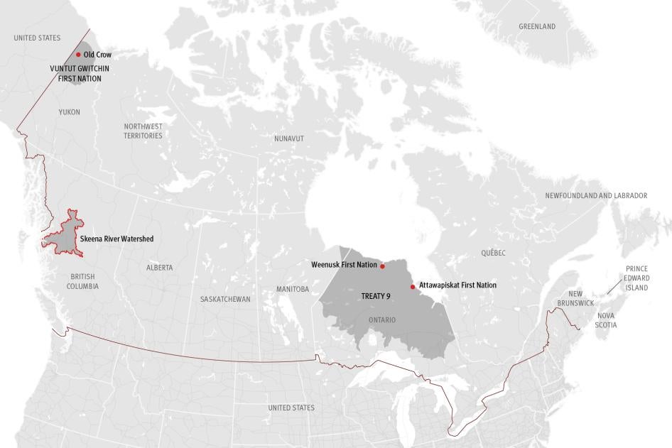 A map of Canada with the provinces outlined