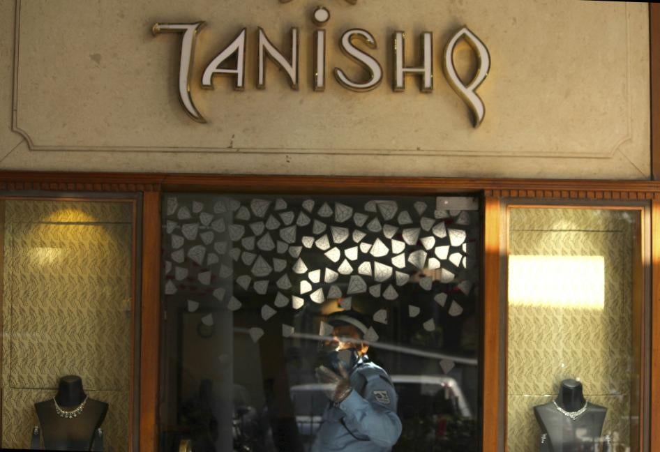 The showroom of Titan's jewellery brand "Tanishq'" at Connaught Place in New Delhi, India, October 2020. 