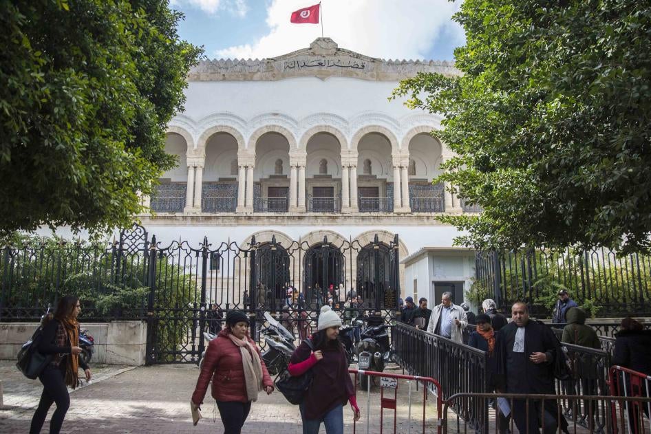 Le Palais de Justice à Tunis, Tunisie, le 29 janvier 2019.
