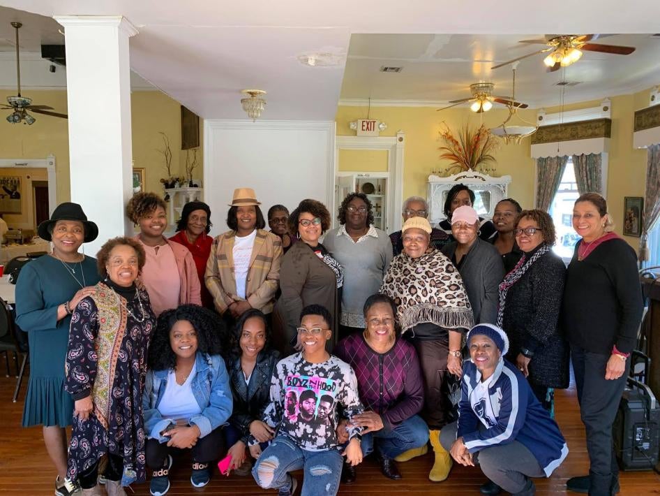 The Young Women’s Leadership Institute staff, some Human Rights Commissioners, and board members from the Southern Rural Black Women’s Initiative for Economic and Social Justice