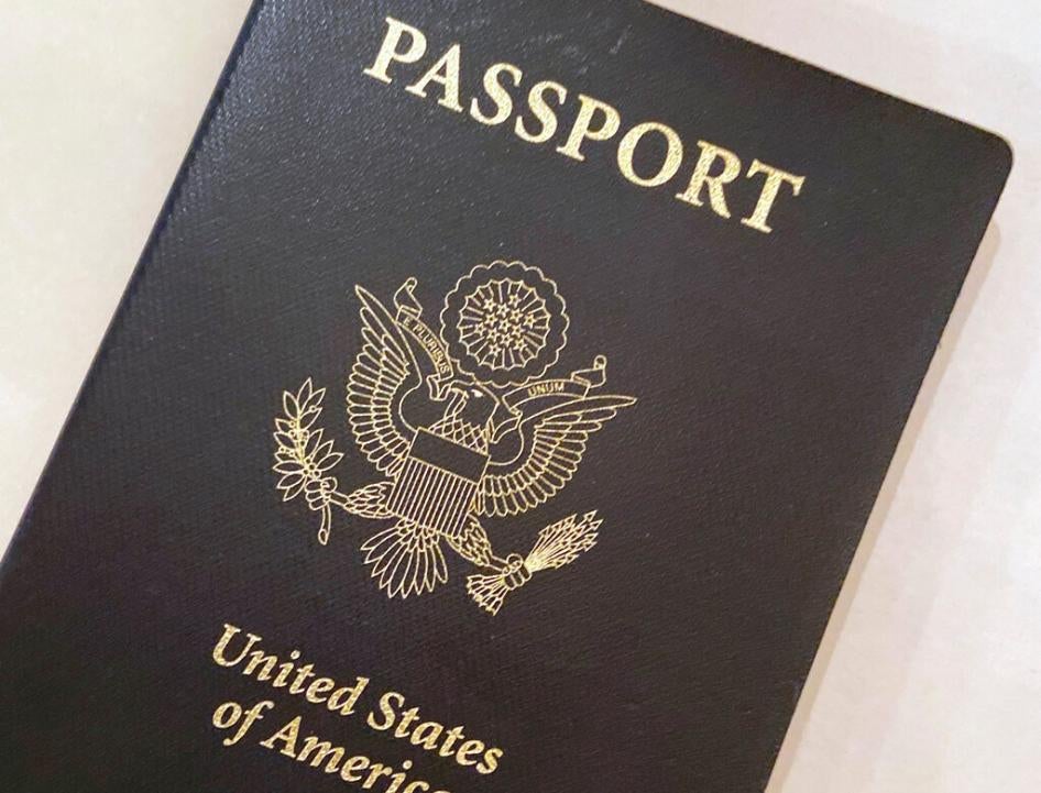 A U.S. Passport cover shown on May 25, 2021, in Washington, D.C.  