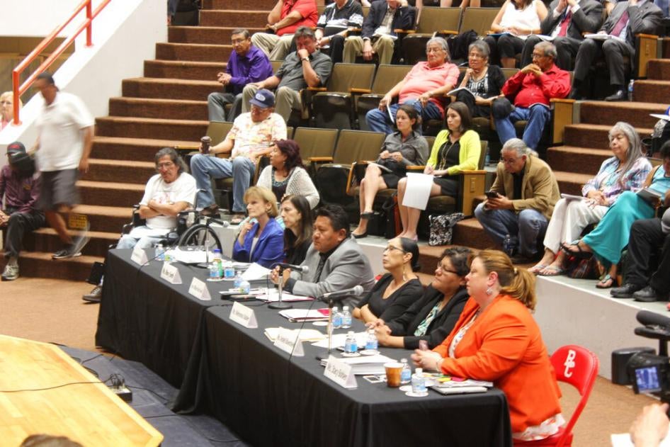 The U.S. Senate Committee on Indian Affairs host a field hearing in Rapid City, South Dakota, on June 17, 2016, to discuss proposed legislation aimed at fixing shortcomings at the network of hospitals run by the Indian Health Service.
