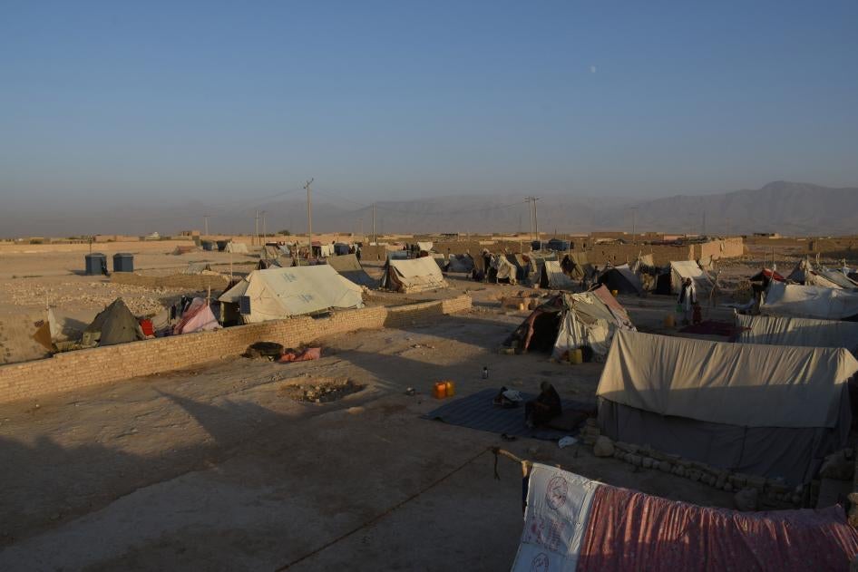 Une section du camp de personnes déplacées à Mazar-i-Sharif, capitale de la province de Balkh, en Afghanistan, photographiée le 16 septembre 2021.