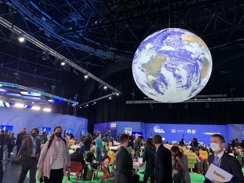 A view of the COP26 Climate Conference in Glasgow, November 1, 2021. 