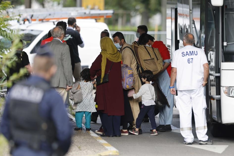 Evacuated citizens from Afghanistan arrive in Strasbourg, eastern France, August 26, 2021