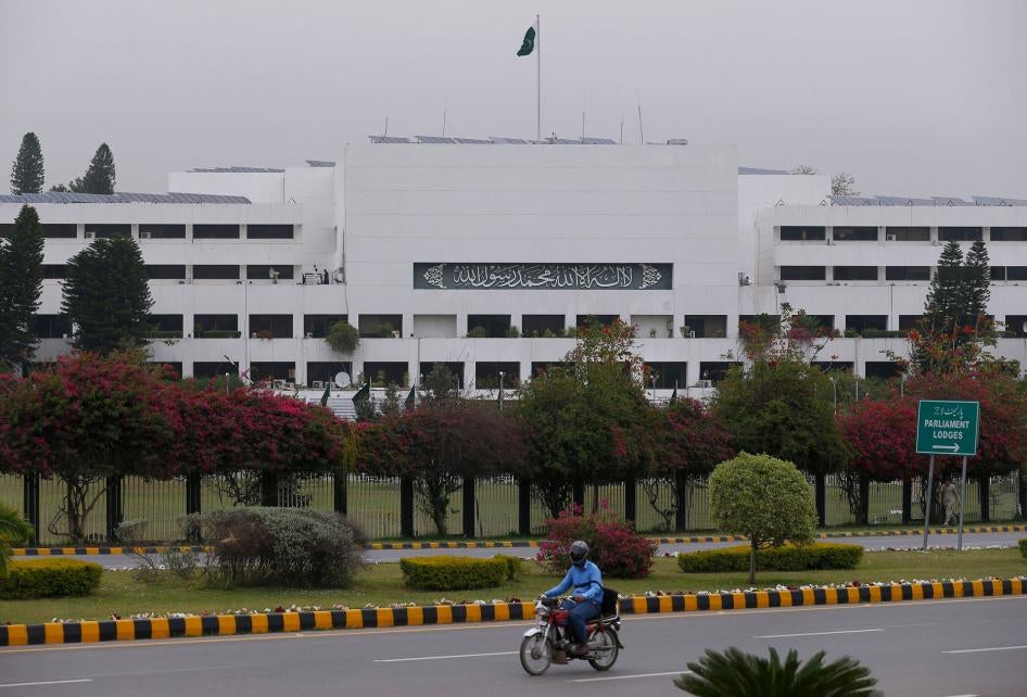 The parliament building in Islamabad, Pakistan, April 2021.