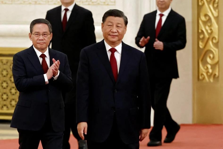 習近平從2012年掌權至今，並已獲得史無前例的第三個中國共產黨總書記任期，2022年10月23日。