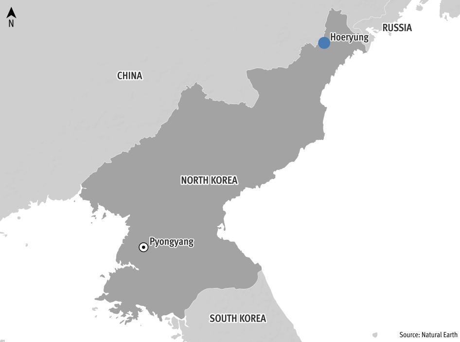 Basic map showing North and South Korea