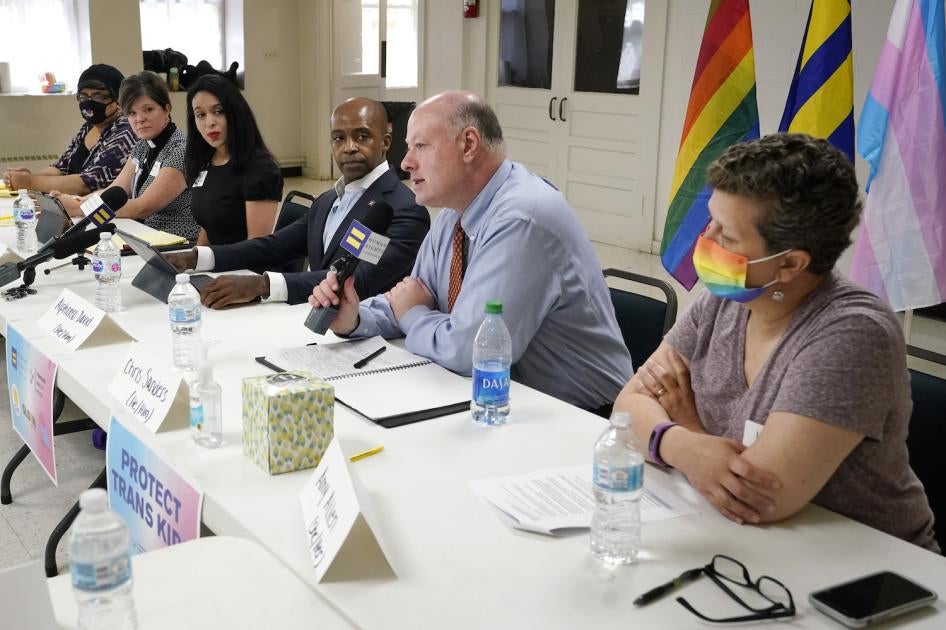 Human Rights Campaign round table discussion on anti-transgender laws in Nashville, Tennessee.