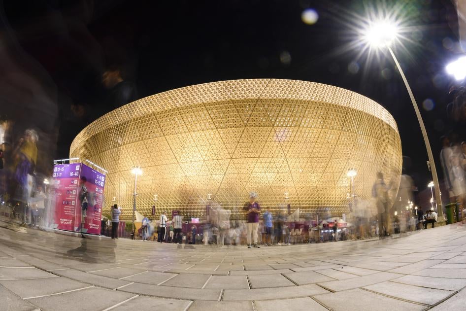 Le stade Lusail à Lusail, au Qatar, où se jouera la finale de la Coupe du monde de football 2022, le 18 décembre 2022.