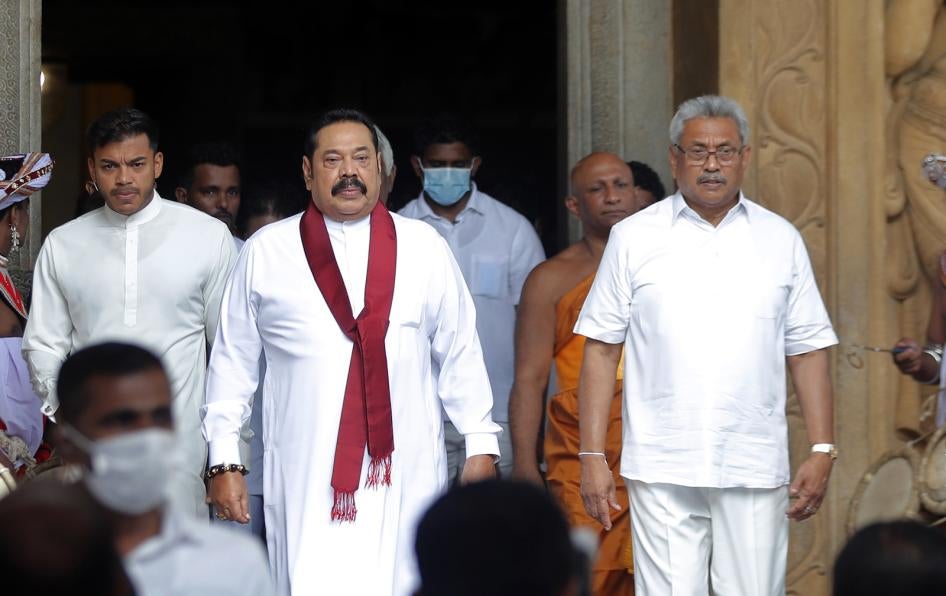 Mahinda Rajapaksa and his brother Gotabaya Rajapaksa in Colombo, Sri Lanka.