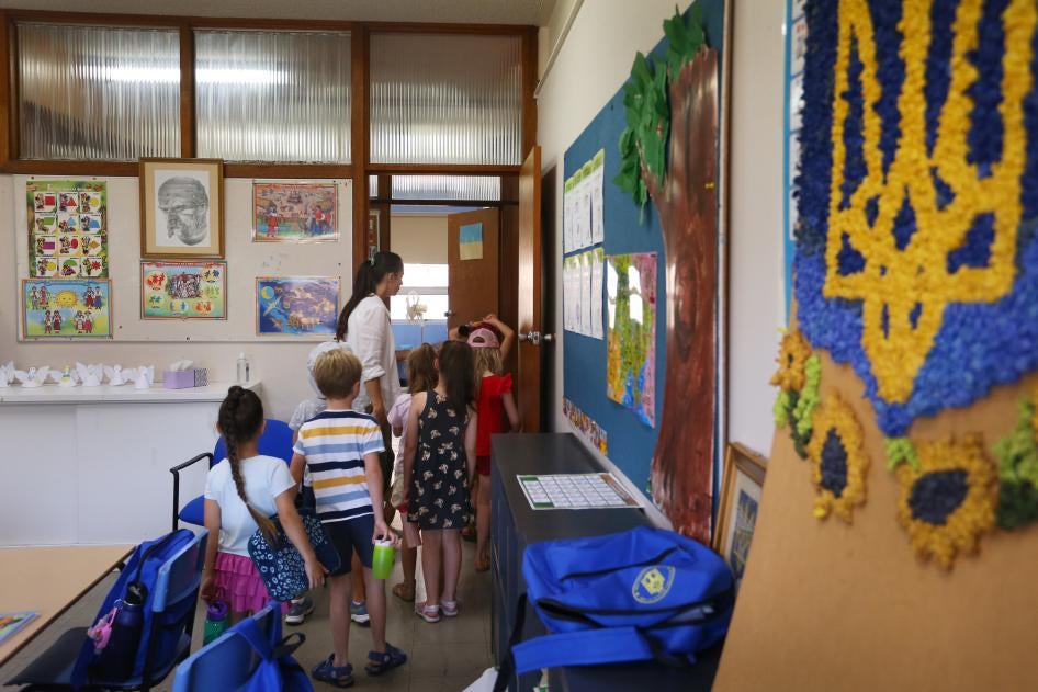 Refugees from the war in Ukraine are among the students at St. Andrews Ukrainian School in Lidcombe, a suburb of Sydney, Australia.