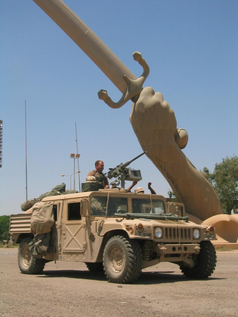 美军在伊拉克巴格达，2003年5月。