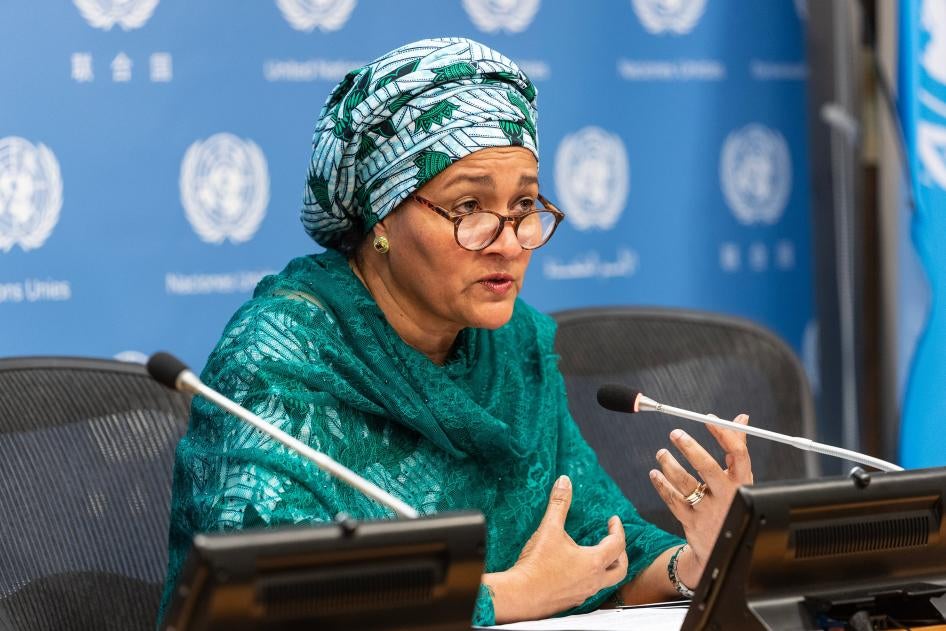 Amina Mohammed, UN Deputy Secretary-General, at a press briefing