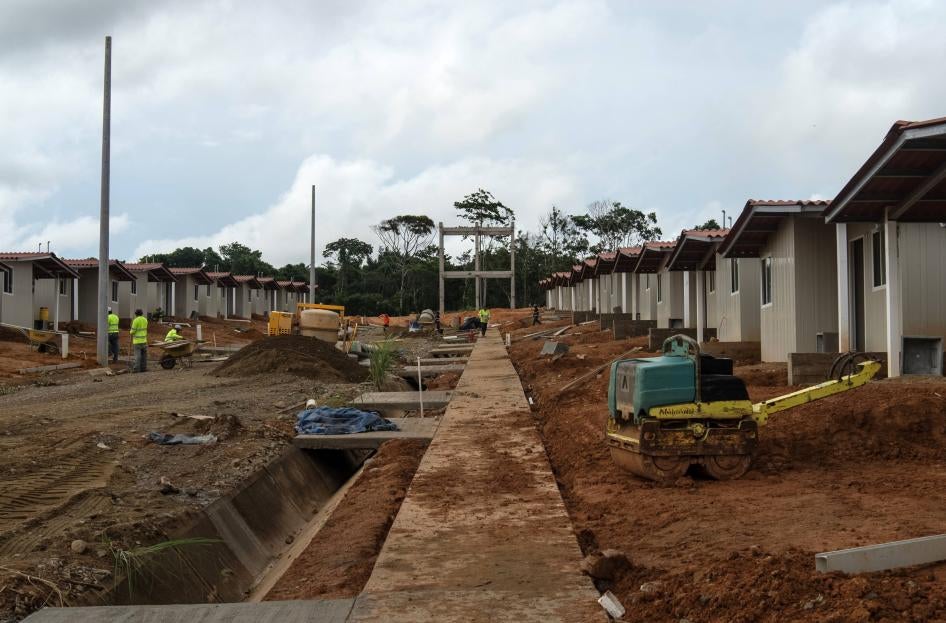Rows of homes being built