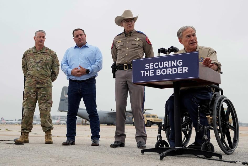 Governor Abbott holds a news conference. 